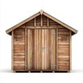 Capanno da giardino in legno di abete marrone con doppia porta 200 x 150 x 210 cm