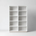 Libreria da ufficio bianca a 10 vani in MDF 120 x 30 x 200 cm rettangolare