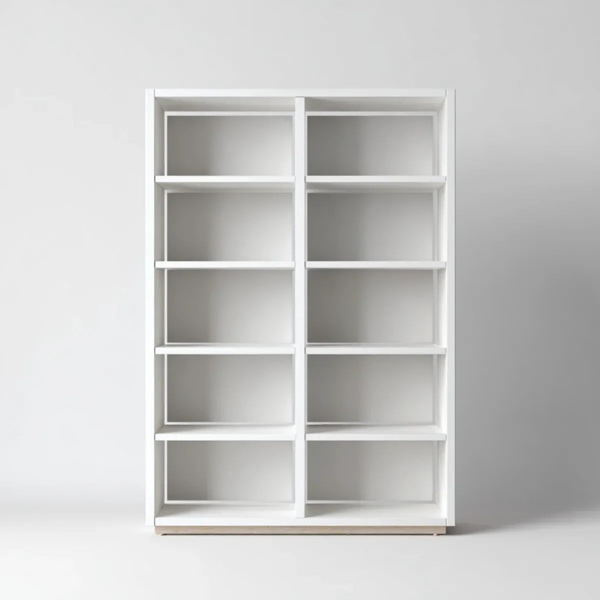 Libreria da ufficio bianca a 10 vani in MDF 120 x 30 x 200 cm rettangolare